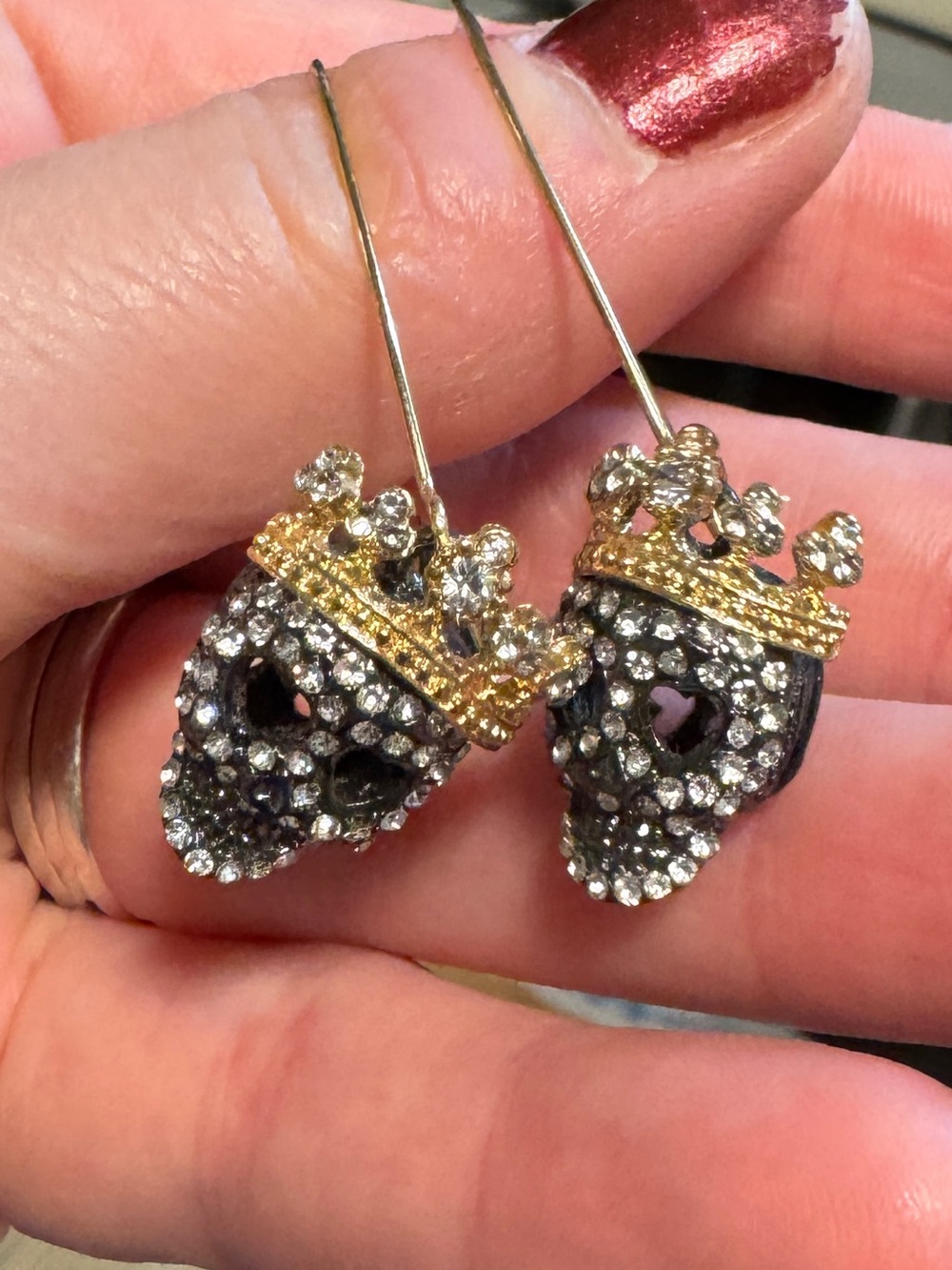 Betsey Johnson Skull Earrings